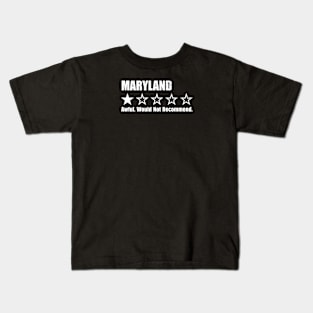 Maryland One Star Review Kids T-Shirt